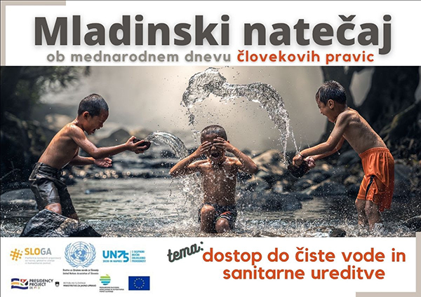 2021 mladinski natečaj mednarodni dan človekove pravice čista voda sanitarnost podaljšan rok